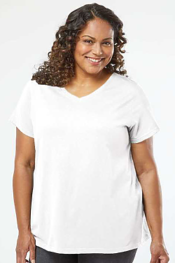 Women's Curvy S/S V-Neck Tee