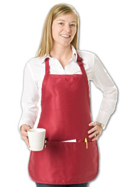 Med Length Apron W/pouch