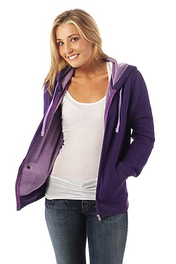 Junior's Two-Color Zip Hoody