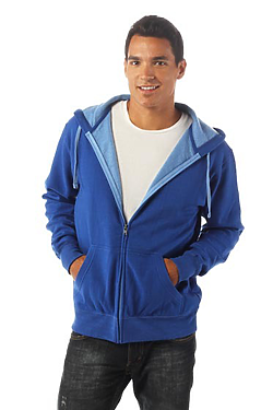 Men's Two-Toned Zip Up Hoody